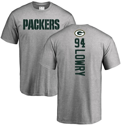 Men Green Bay Packers Ash #94 Lowry Dean Backer Nike NFL T Shirt->green bay packers->NFL Jersey